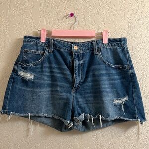 No Boundaries Size 15 Light Blue Ripped Denim Shorts Excellent Condition
